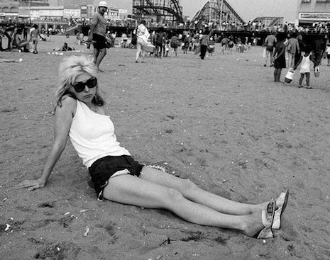 Debbie Harry on the beach at Coney Island