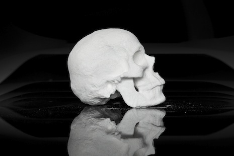 Skull made out of cocaine