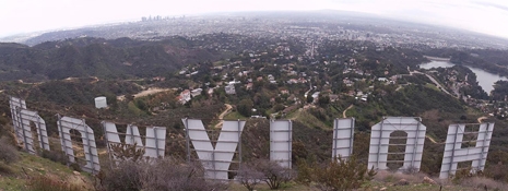 Back of the Hollywood sign