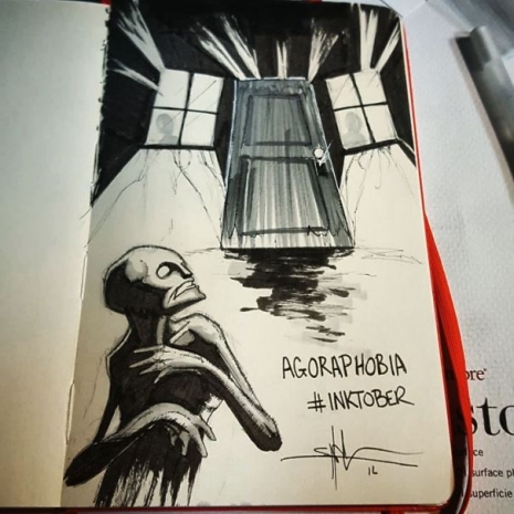 Artist sketches haunting illustrations of mental illness & emotional disorders (...) @Dangerous Minds Artes & contextos For inktober I focused on Mental illness and disorders 5805cea25c42c 605 465 465 int