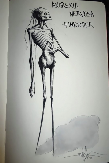 Artist sketches haunting illustrations of mental illness & emotional disorders (...) @Dangerous Minds Artes & contextos For inktober I focused on Mental illness and disorders 5805d02e122f4 605 465 693 int