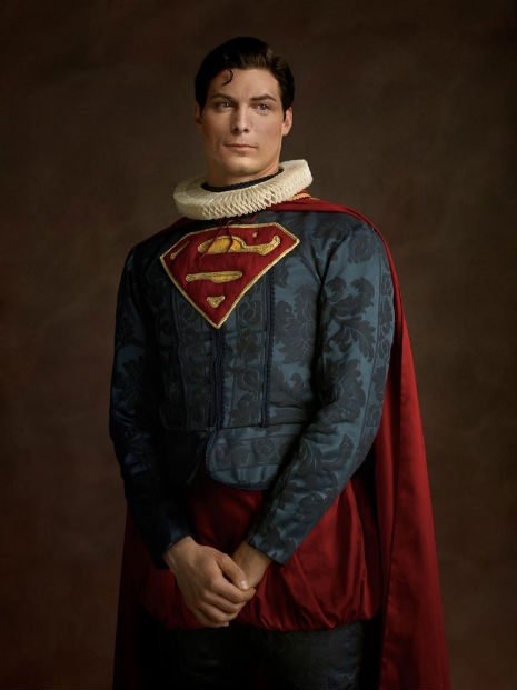 Superheroes and Supervillains Reimagined as 16th Century Aristocrats @Dangerous Minds Artes & contextos SuperHerosFlamands Superman RGB1998 031 465 621 int