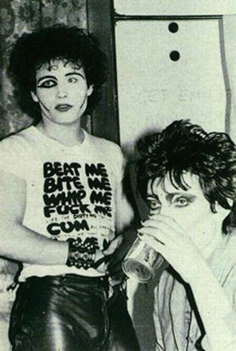 Adam Ant and Sioux Siesioux backstage