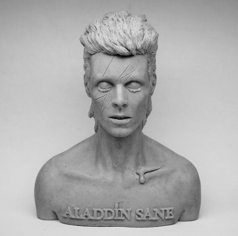 Aladdin Sane 1/4 scale wax bust with cat fur by Switchum