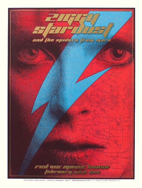 Aladdin Sane poster from the Red Vic Movie House (RIP) in San Francisco