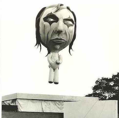The Alice Cooper balloon floating up and away, September, 1975