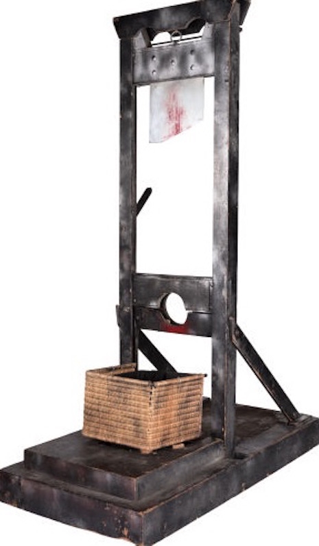 The guillotine used during Alice Cooper's Billion Dollar Babies tour, 1973