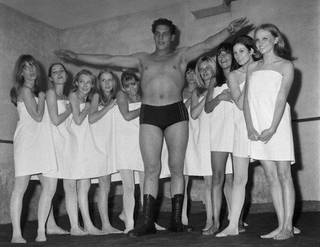 André the Giant at a Paris fashion show, 1966 (age 20)
