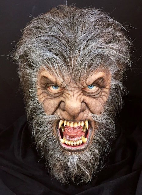 Face sculpture of Anthony Hopkins as the Wolfman from the 2010 film, The Wolfman