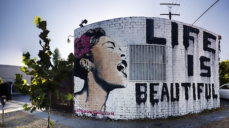 Billie Holiday mural in Los Angeles by Banksy