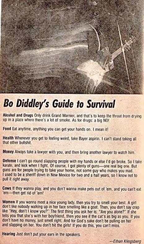 bo diddley's guide to survival