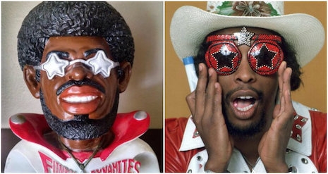 Bootsy Collins reacts to the vintage 1970s Bootsy Collins ashtray the way we all did