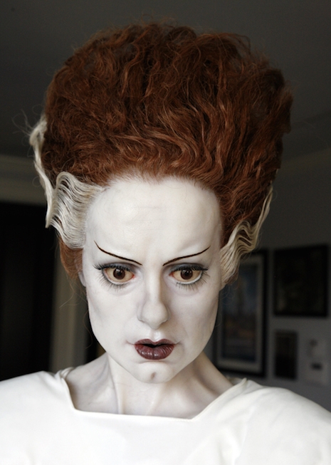 Life-sized sculpture of actress Elsa Lanchester as the Bride of Frankenstein from the 1935 film, Bride of Frankenstein