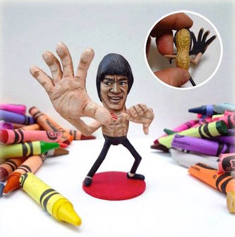Bruce Lee peanut art