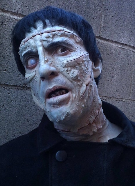 Life-sized sculpture of Christoper Lee from The Curse of Frankenstein (1957)