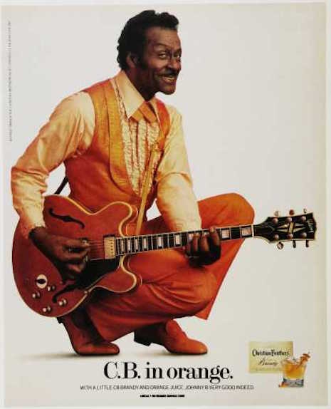 Chuck Berry in an ad for Christian Brothers Brandy (my Grandmothers favorite!)