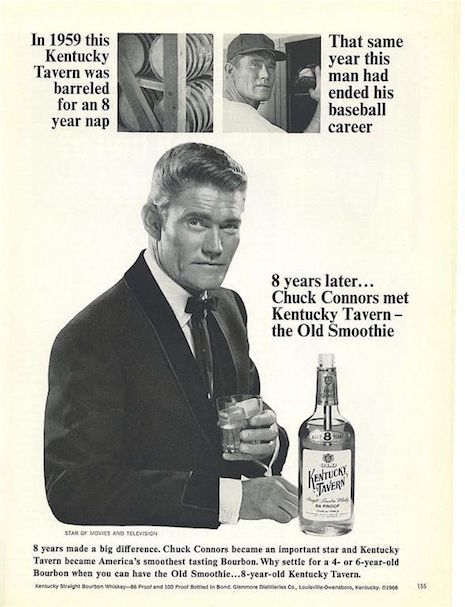 Actor Chuck Connors for Kentucky Tavern Bourbon, 1966