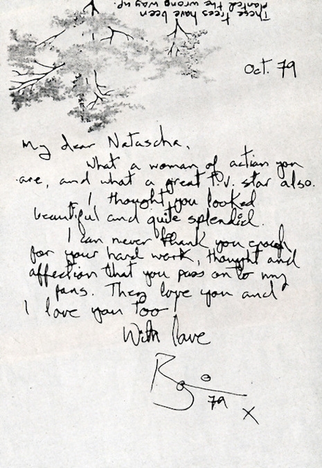 David Bowie's handwritten letter to his friend, designer Natascha Korniloff, 1979