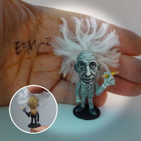 Alfred Einstein peanut art