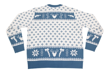 Fargo Christmas sweater (back view) by Mondo