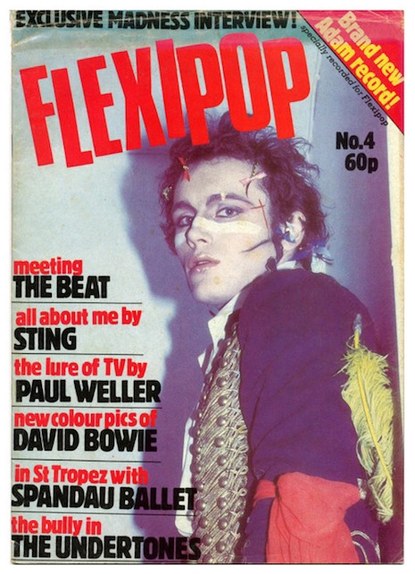 Adam Ant on the cover of Flexipop! #4