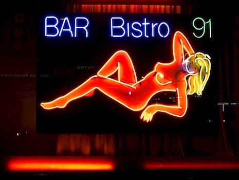 Strip/sex club neon sign, Frankfurt, Germany