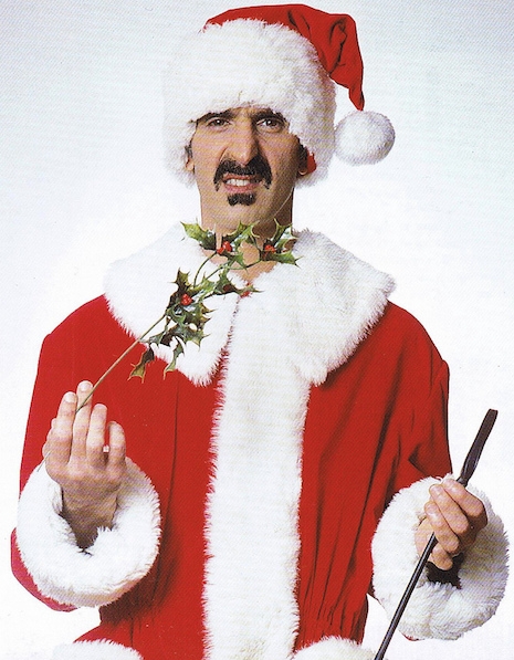Frank Zappa in a Santa suit