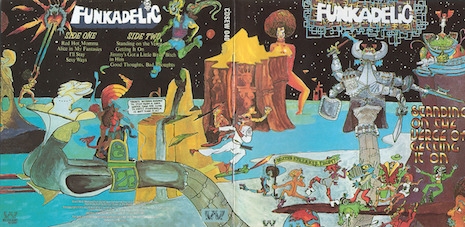 Album artwork for the 1974 Funkadelic album, Standing on the Verge of Getting It On by Pedro Bell