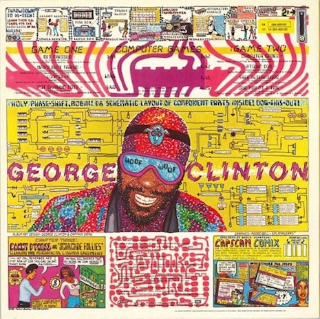 Album artwork for George Clinton's 1982 record, Computer Games by Pedro Bell