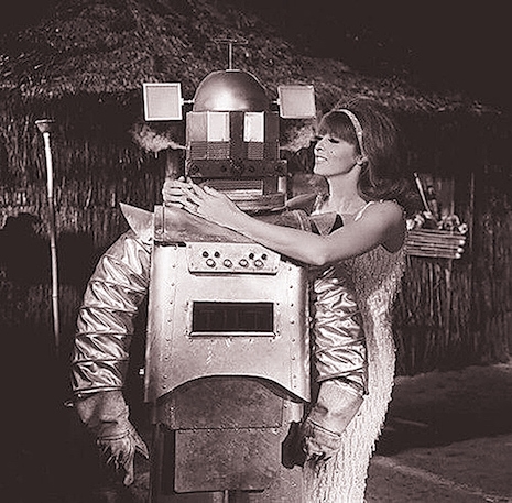 Ginger (played by Tina Louise on Gilligan's Island) and the robot that didn't rescue them