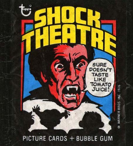Topps Shock Theater trading card wrapper