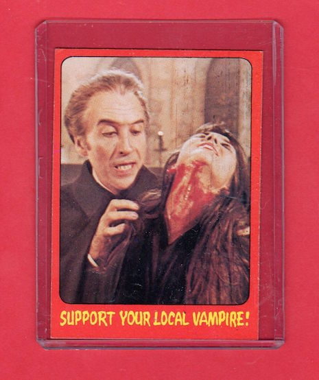 Hammer Shock Theater trading card #35 Dracula A.D. (UK version, 1976)