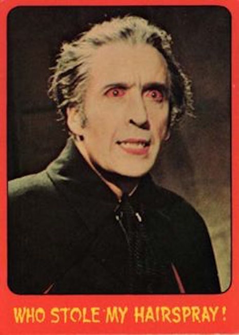 Topps Shock Theater card #30 Dracula AD (1976 UK version)