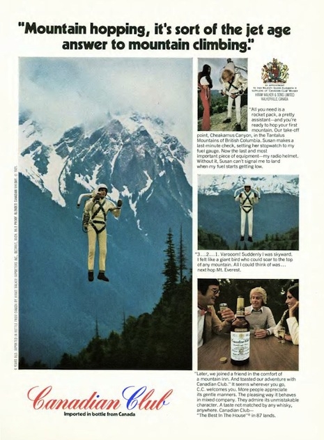 Canadian Club jet pack ad