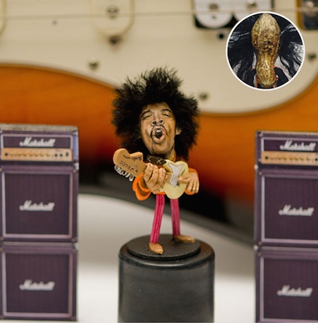 Jimi Hendrix peanut art