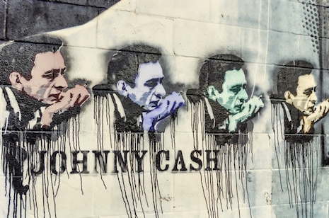 Johnny Cash pop inspired street art