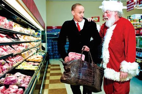 John Waters and Santa - from the 2004 book, A John Waters Christmas