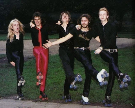 Judas Priest roller skating in 1981