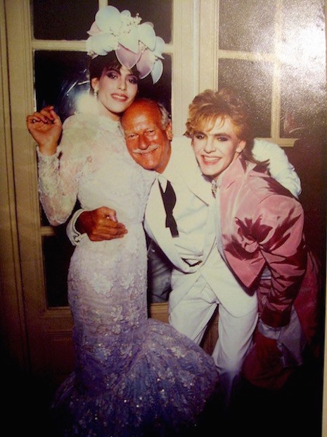 Nick Rhodes and Julie Anne Friedman at their wedding with fashion photographer, Norman Parkinson, August 18th 1984