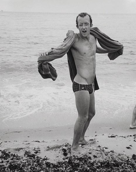 Keith Haring at the beach - 1984