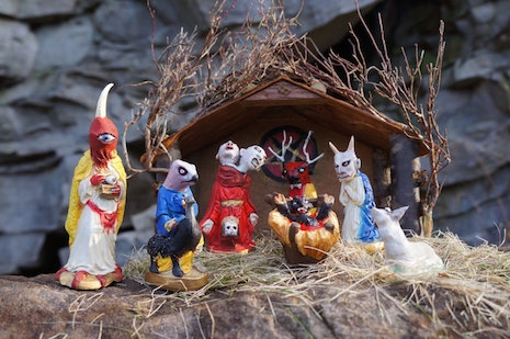 Krampus nativity set