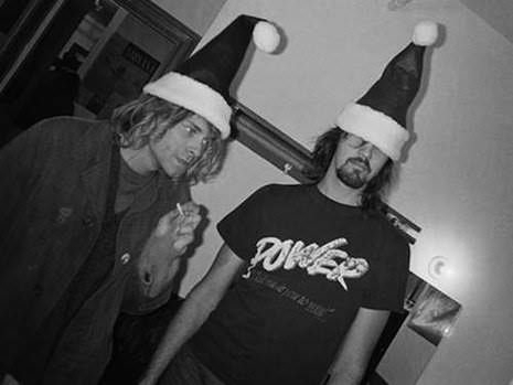 Kurt Cobain and Krist Novoselic of Nirvana