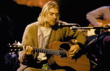Kurt Cobain and Nirvana performing on