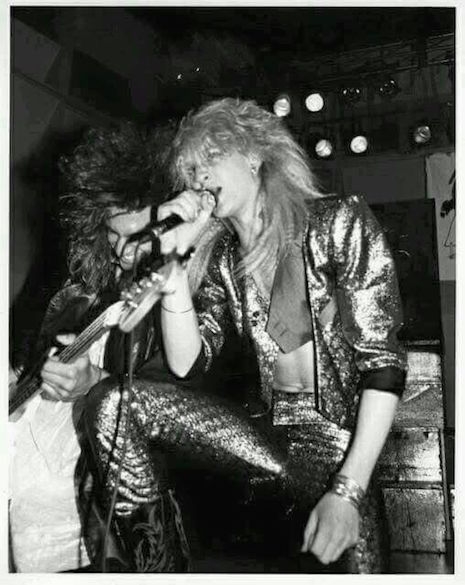 Layne Staley on stage with Sleze 1985/1986