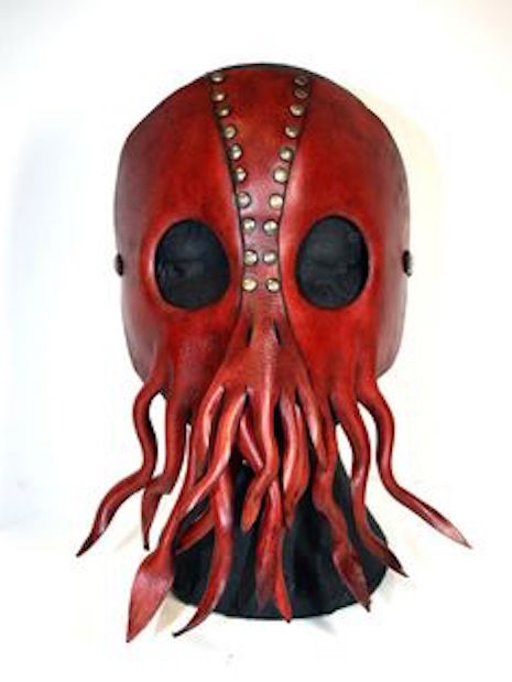 Red leather Cthulhu mask