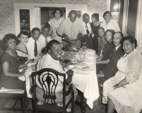 Louis Armstrong hosts a big dinner