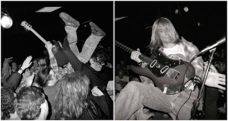 Kurt Cobain playing a gig at Man Ray in Cambridge, Massachusetts, April 18th, 1990