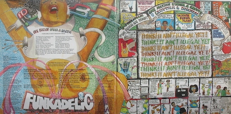 Gatefold view of the 1978 Funkadelic album, One Nation Under a Groove by Pedro Bell
