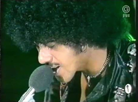 Phil Lynot of Thin Lizzy performing on Supersonic