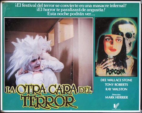 Mexican lobby card for Popcorn, 1991